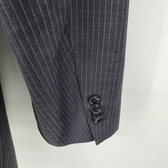 Tommy Hilfiger Striped Men's 2 Button Blazer Suit Jacket - Picture 10 of 11